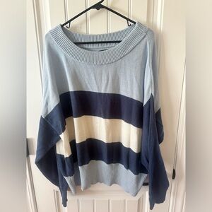 Lucky Brand Color Block Drop Sleeve Sweater